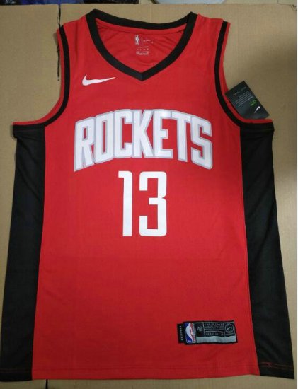 NBA 13 Harden Rockets 2019 Maillot Rouge imprimé